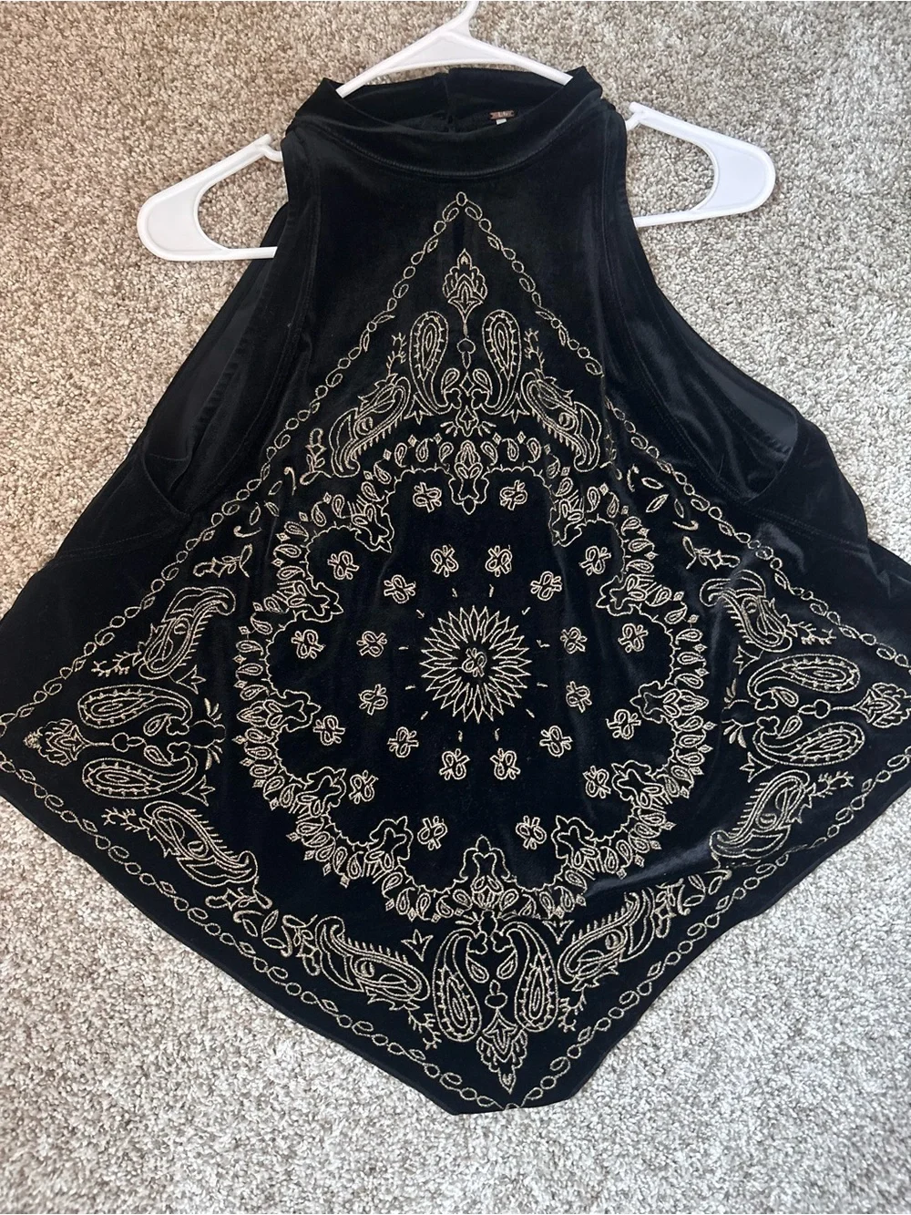 Free people bandana bling sleevelss halter neck sleeveless top